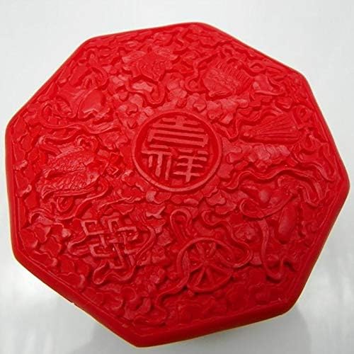 Anncus в китайски стил, характерен издълбани лак, кутия за съхранение на бижута, козметични бижутериен лак, резбовани кутия за съхранение на настолни бижута - (Цвят: кутия с подсолнухом)