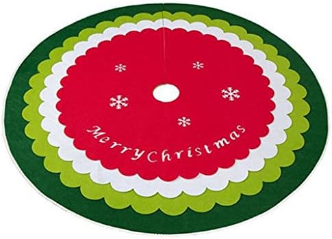 ШИПТ, Пола, под формата на Диня, Коледно Дърво, Кръг, Украса с писмото по образец, с Престилка, Коледен декор (Цвят: A, Размер: 90 см)