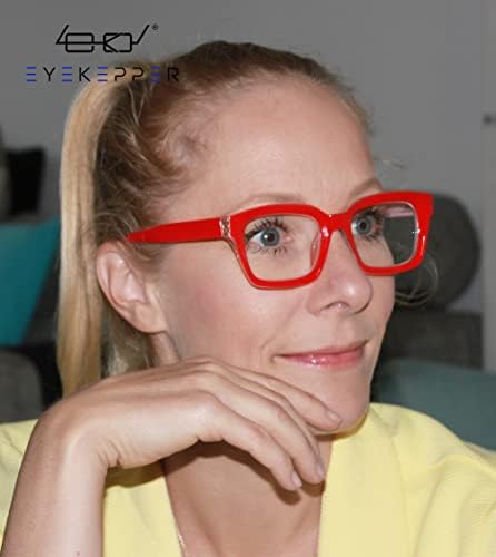 Eyekepper Спестете 10% на 5 опаковки женски очила за четене с формата на полумесец и 4 опаковки големи квадратни ридеров +0.00