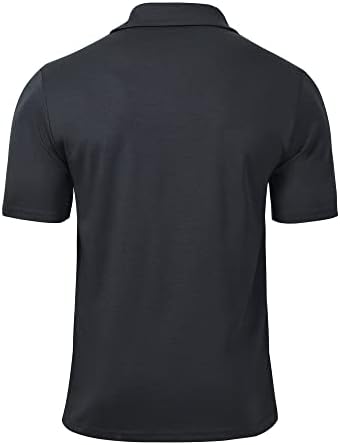 Мъжки ризи Поло YuKaiChen С Къс ръкав, Бързосъхнеща Тениска За Голф и Тенис, Однотонная Проста Основна Риза с къси ръкави