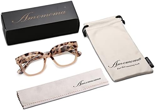3 комплект ретро квадратни очила за четене за жени, модни четци с блокиране на синя светлина 1,5 2,0 2,5 с пружинным тръба на шарнирна връзка AM6058