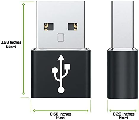 Бърз USB адаптер-C за свързване към USB конектора на Samsung SM-F127G за зарядни устройства, синхронизация, OTG-устройства, като клавиатура, мишка, Zip, геймпад, pd (2 опаковки)