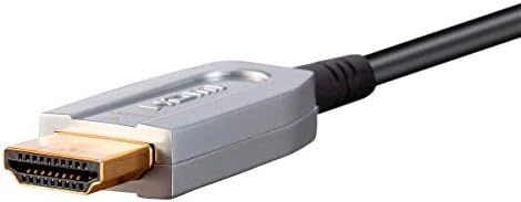 Високоскоростен кабел Monoprice за устройства с поддръжка на HDMI - 20 фута - Черно, 4K @ 60Hz, HDR, 18 Gbit/s, оптичен, Arc, свидетелството за авиационен оператор, Ycbcr 4: - Slimrun AV HDR