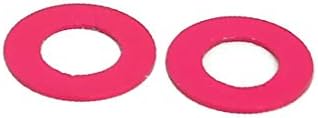 X-DREE 15шт от алуминиева сплав с дебелина 0,25 mm M3 Плоска шайба за винтове fende_r розов цвят (15шт 0,25 мм espesor M3 aleación de aluminio guardabarros plano tornillo arandela rosa