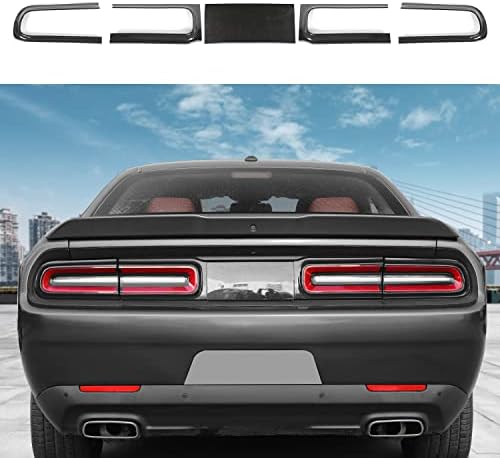 Накладки за задни светлини Linskip, Съвместими с Dodge Challenger 2015-2023, Защитни облицовки на задните светлини на Challenger, Външни Аксесоари Challenger С Модел от въглеродни влакна