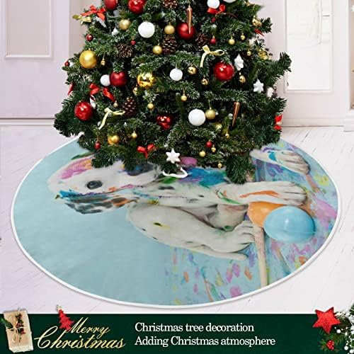 Декорация на Поли във формата на Коледно ALAZA, едно Малко Бижу под формата на Мини-Поли във формата на коледно дърво 35,4 Инча с Великден Кученце известни далмация за Великденските Празници, Декорации за Дома Партита