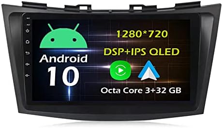 9 3 + 32 GB Android 10 Тире Кола Стерео Радио Подходящ за Suzuki Swift 2011 12 13 14 15 GPS Навигационен Главното Устройство Carplay Android Auto DSP 4G WiFi, Bluetooth