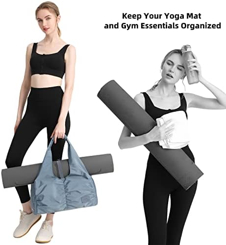 Пътна спортна чанта за йога за жени, За носене Тренировъчно оборудване, козметика и аксесоари, Отделение за обувки и джобове за влажно и сухо съхранение
