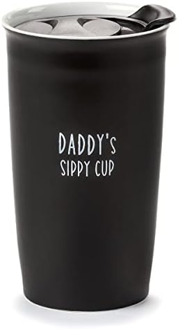 Giftcraft 094222 Пътна чаша татко на Sippy Cup, височина 6,1 инча, Керамични