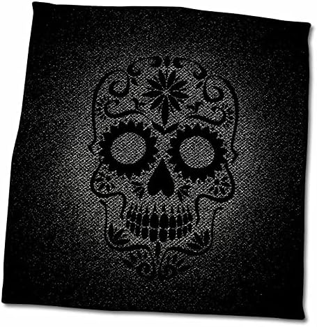 3D Розово-Черно Модно Кърпа за ръце Skull of Horror, 15 x 22, Многоцветное