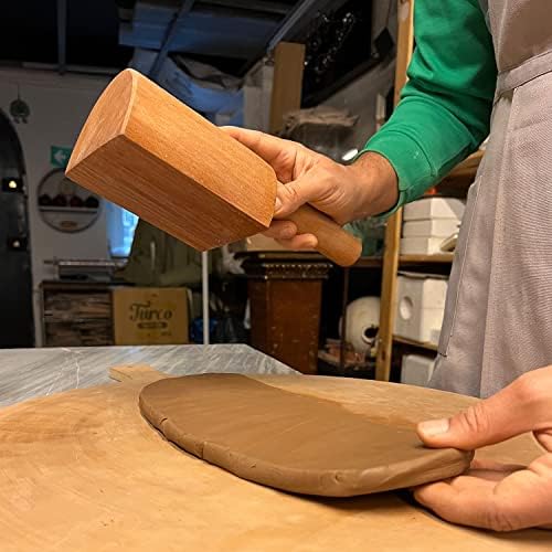 Инструменти за бродерия | Wooden глинено чук ръчно изработени 20 мл | Керамични чук | Грънчарско чук