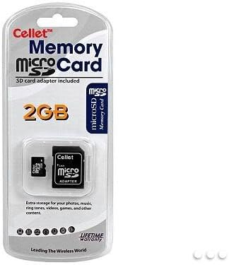 Карта памет Cellet microSD карта с обем 2 GB за телефон Garmin nuvi 880 с адаптер за SD карта.
