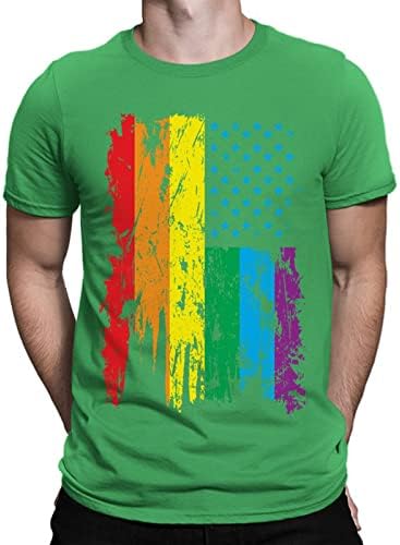 Патриотични Ризи за Мъже, Летни Цветни Тениски с Къс Ръкав и Кръгло деколте, Тениски с Принтом на Американското, Топове, Леки