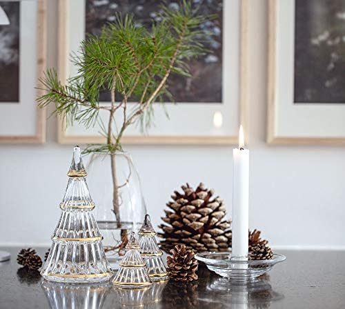 Коледно Дърво Rosendahl Fairytales Прозрачна със Златен Малка Стъклена Украса на Коледната Елха, Уникална