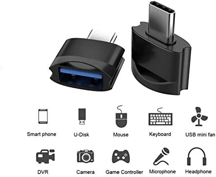 Адаптер Tek Styz C USB за свързване към USB конектора (2 опаковки), съвместими с вашия телефон и Razer за OTG със зарядно устройство Type-C. Използвайте с устройства разширения, като например клавиатура, мишка, Zip,