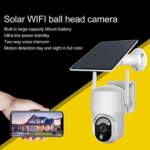 Камера за сигурност, WiFi Камера за Наблюдение С Регулируем Ъгъл на Наклона на Слънчева Енергия за Домове
